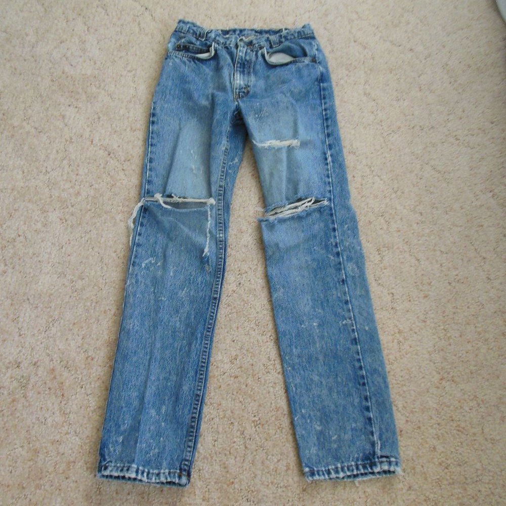 Levi's Orange Tab Straight Distressed Jeans